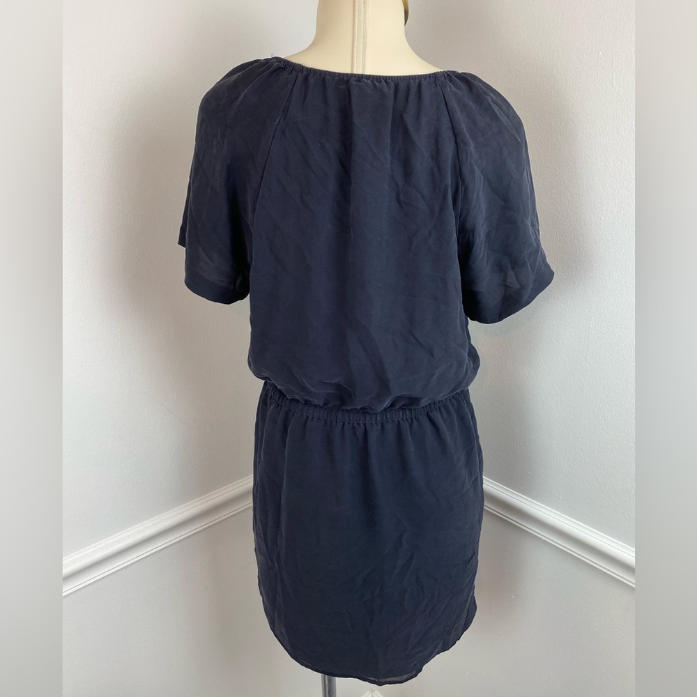 MICHAEL, MICHAEL KORS Black Silk Dress Gold Detail | Size Small - Picture 6 of 11